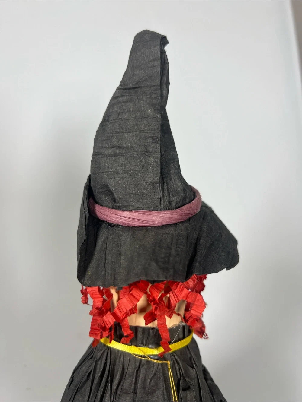 Vintage Halloween Witch papier-mâché Rattle Handmade